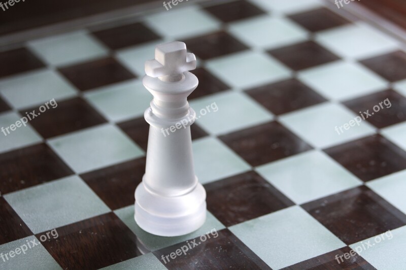 King Chess White Chessboard Game