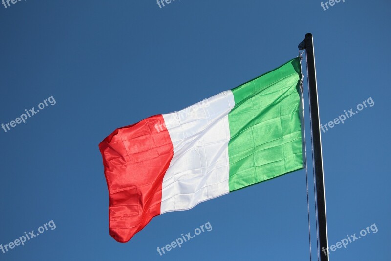 Italy Flag The Flagpole Free Photos