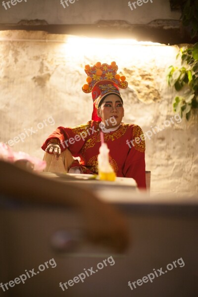 Chinese Opera Penang Malaysia Backstage