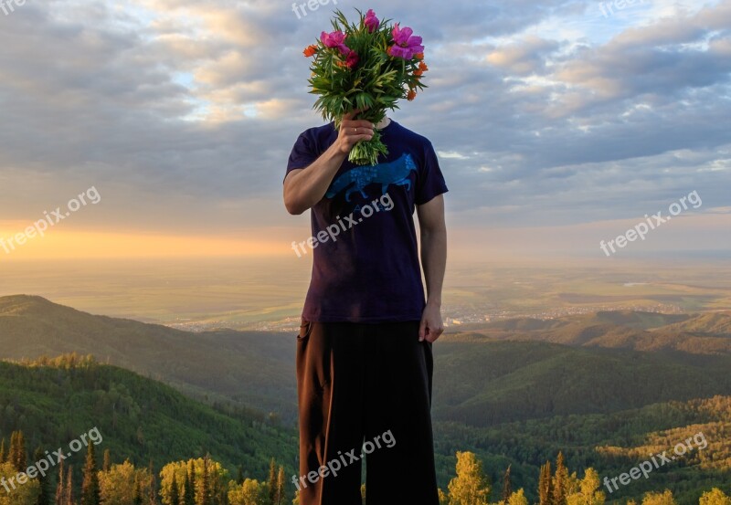 Bouquet Flowers Nature Mountains Forest