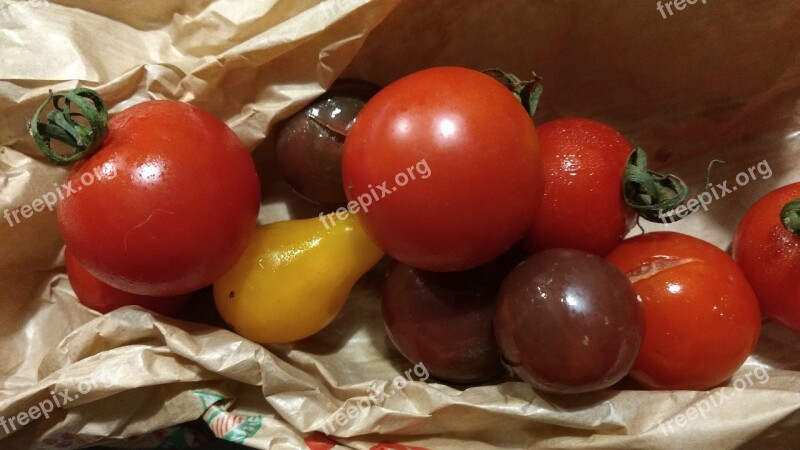 Tomato Cherry Tomatoes Color Red Vegetables