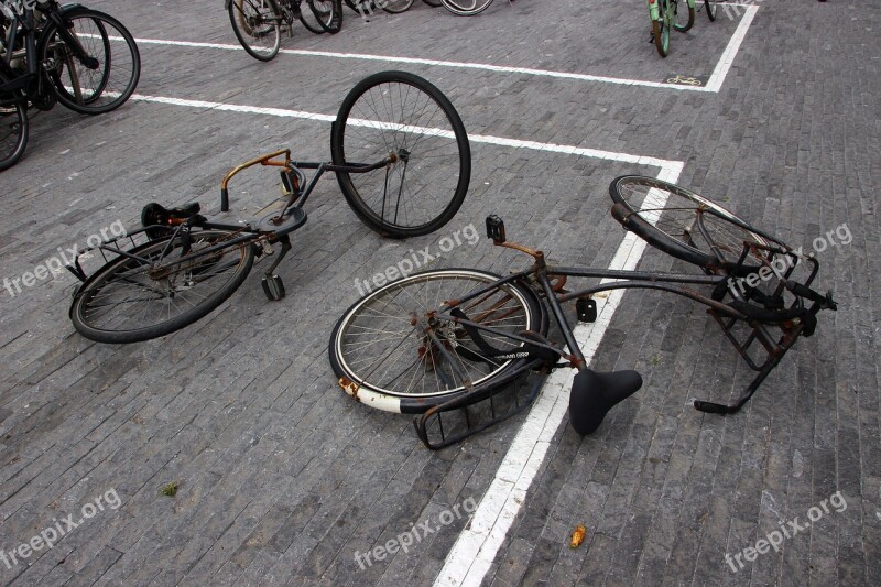 Bike Wheel Broken Wheels Cycling