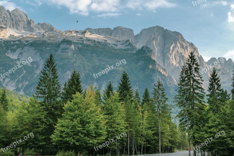 Landscape Nature Valbona Albania Mountains