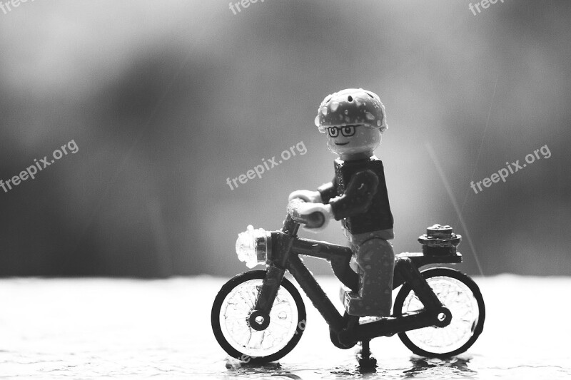 Lego Toys Bicycle Black And White Free Photos