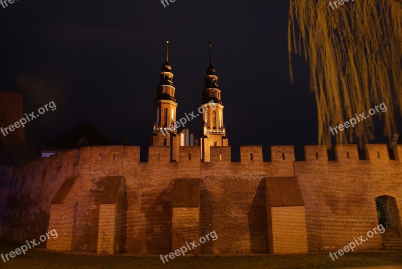 Opole The Cathedral Cathedral Opole Photo Night Night