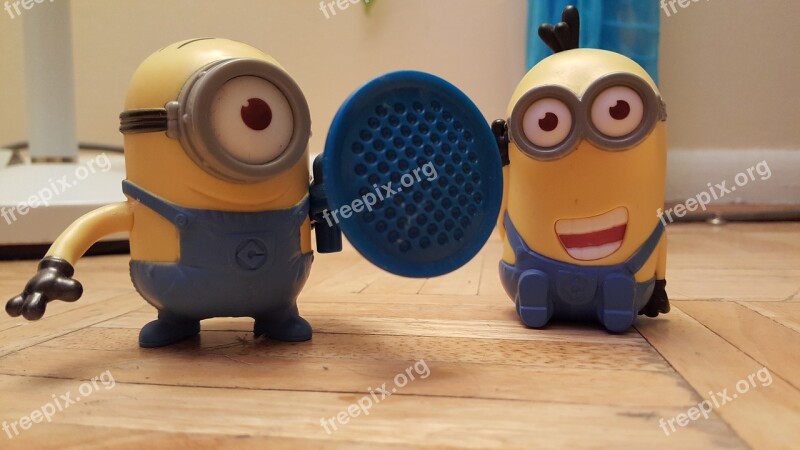 Minion Yellow Blue Cartoon Free Photos