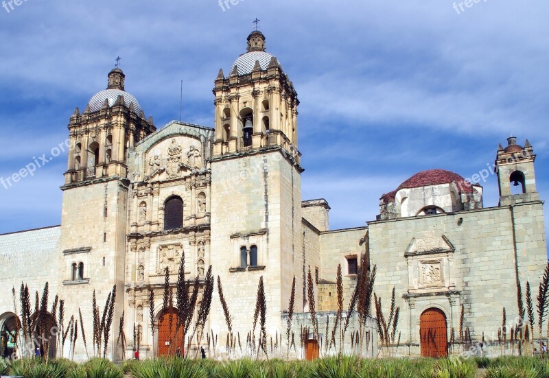 Mexico Oaxaca Cathedral Parvis Baroque