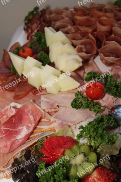 Ham Plate Ham Cold Buffet Buffet Eat