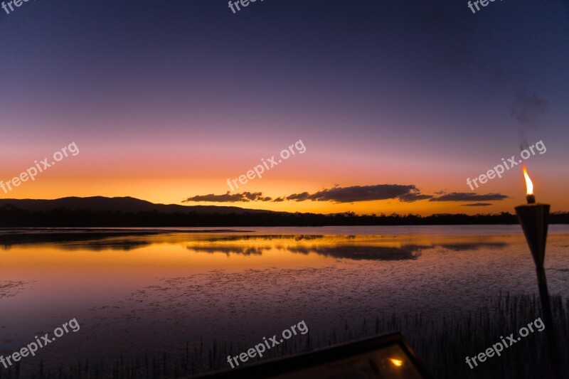 Sunset Abendstimmung Torch Fire Lake