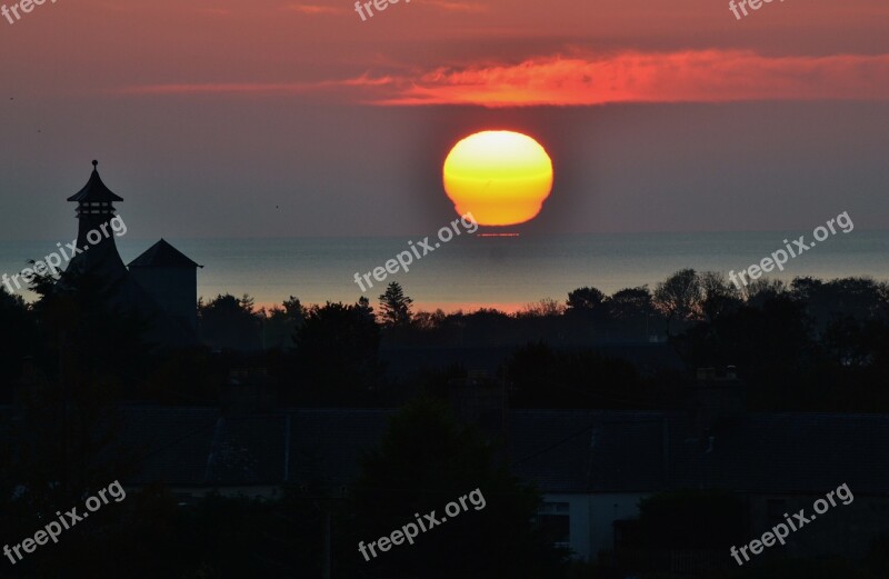 Sunrise Scotland Brora Distillery Sea