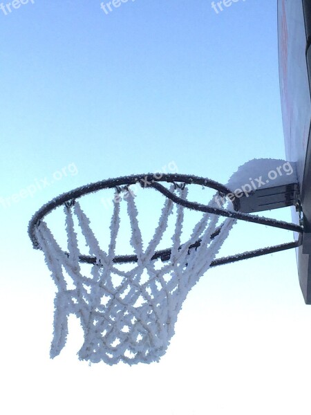 Basketball Hoop Frozen Winter Basketball Hoop