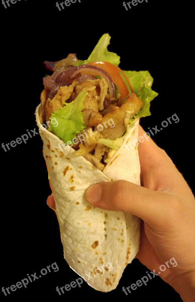 Kebab Food Piadina Hand Transparency