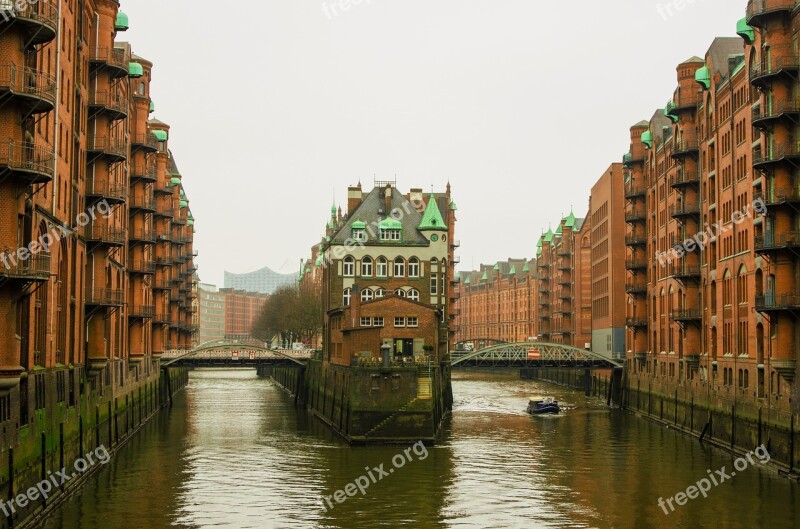 Hamburg Speicherstadt Old Speicherstadt Brick Building