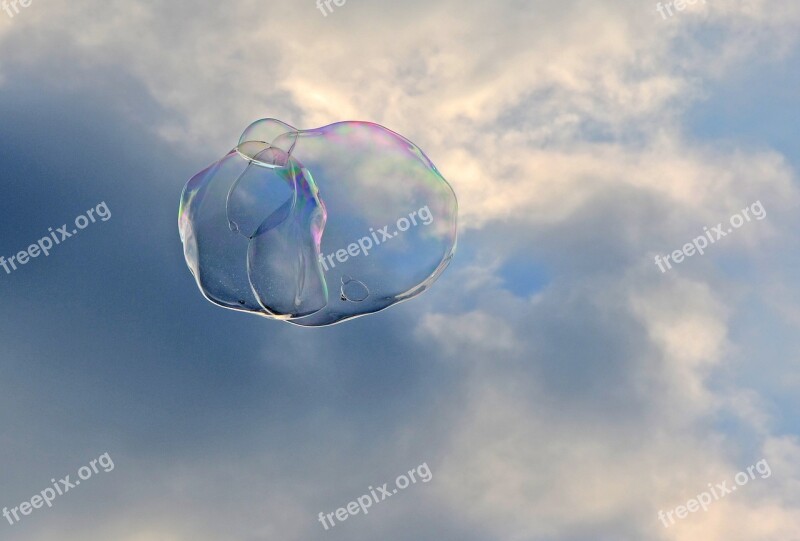 Soap Bubble Sky Shimmer Float Airy