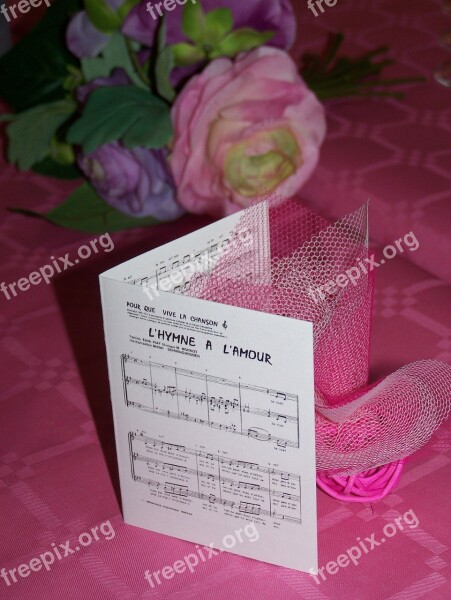 Decoration Music Partition Wedding Love