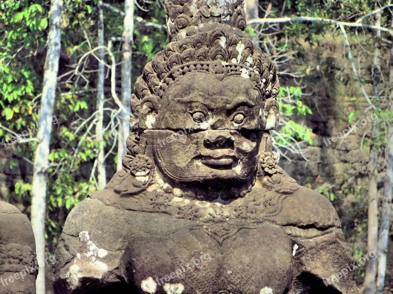 Cambodia Angkor Guardian Bayon Temple