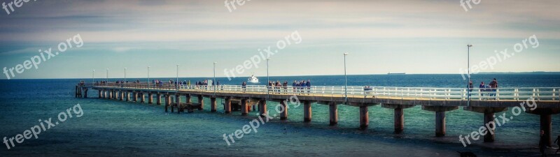 Baltic Sea Sea Sea Bridge Timmendorfer Beach Coast