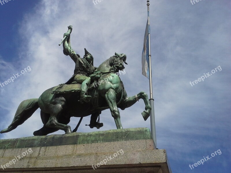 Monument Casa Rosada Argentina Statue Horse