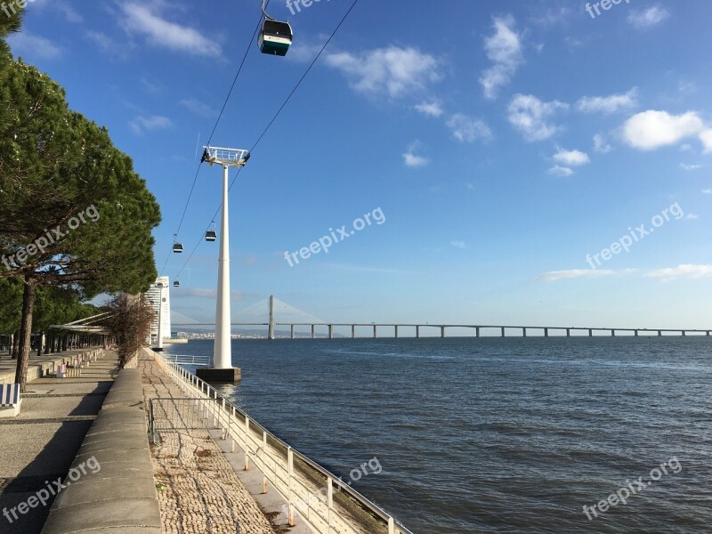 Sea Lisboa Portugal View Free Photos