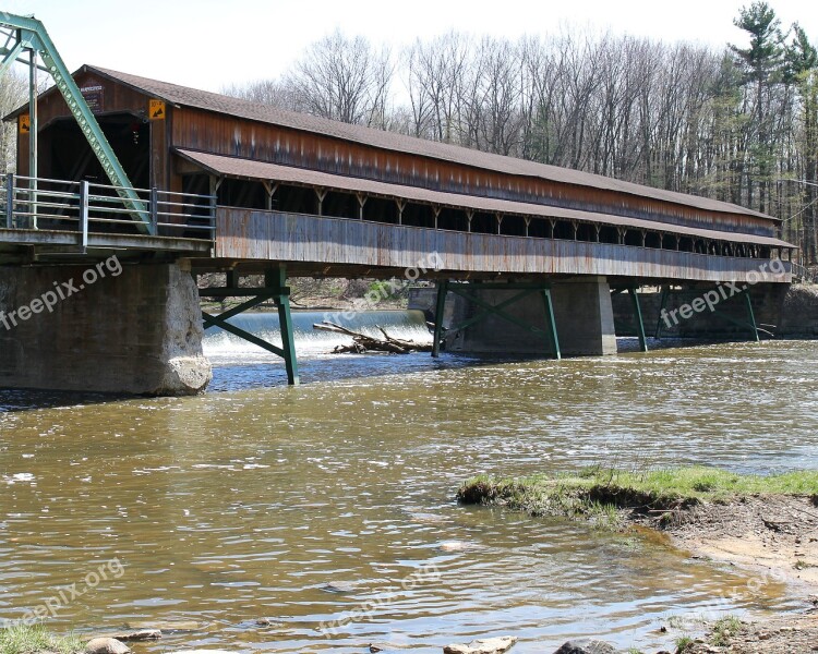 Covered Bridge Ohio River Old Country