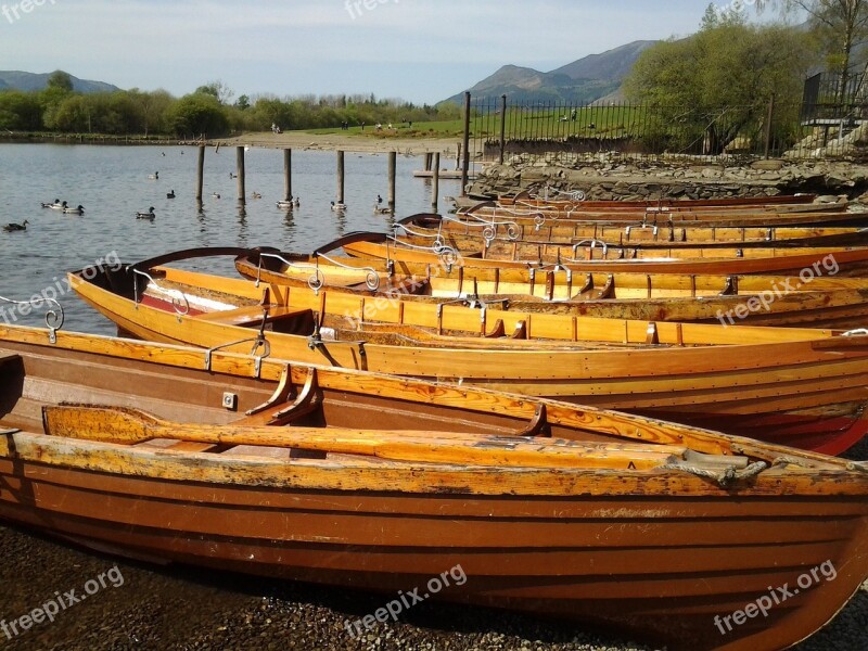 Rowing Boat Cumbria Lake District Lake National Park