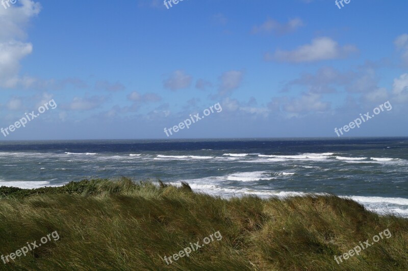 North Sea Dunes Sea Island Sylt