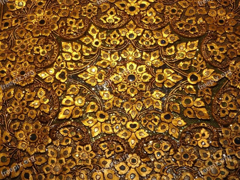 Gold Mosaic Pattern Free Photos