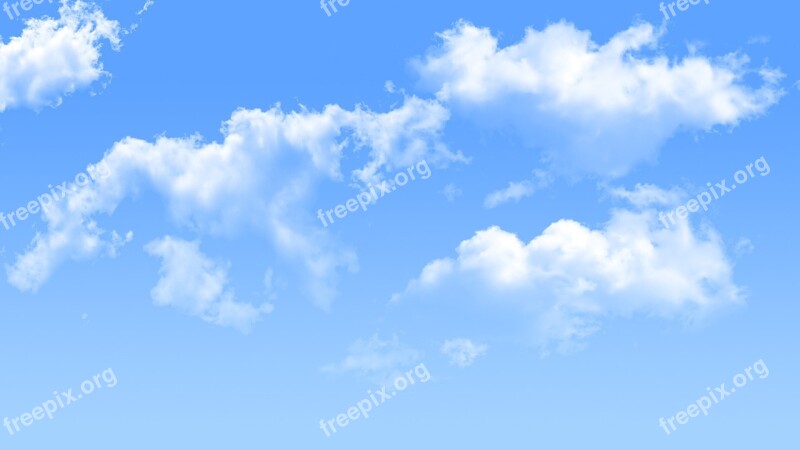 Sky Background Nature Blue Clouds