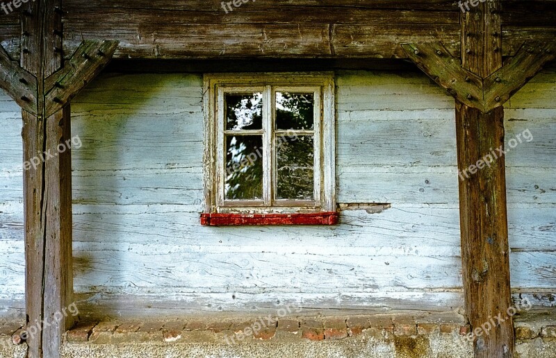 Window Lake Dusia Old Beams Wood