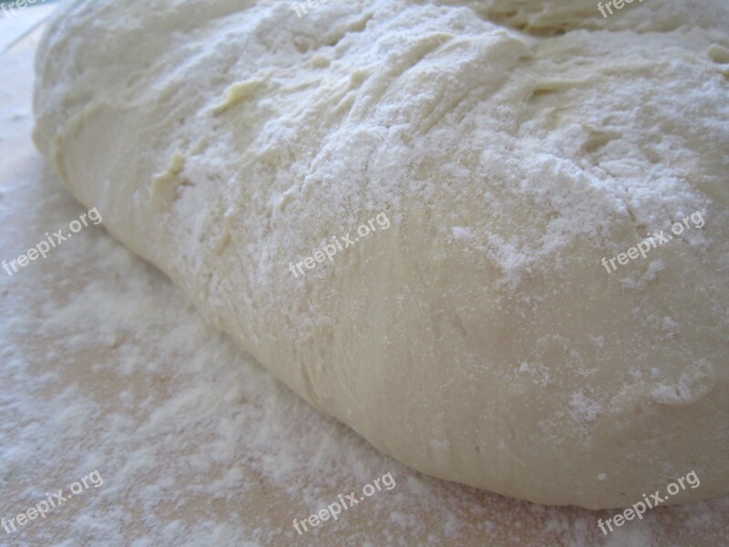 Close Up Dough Flour Bread Dough Food