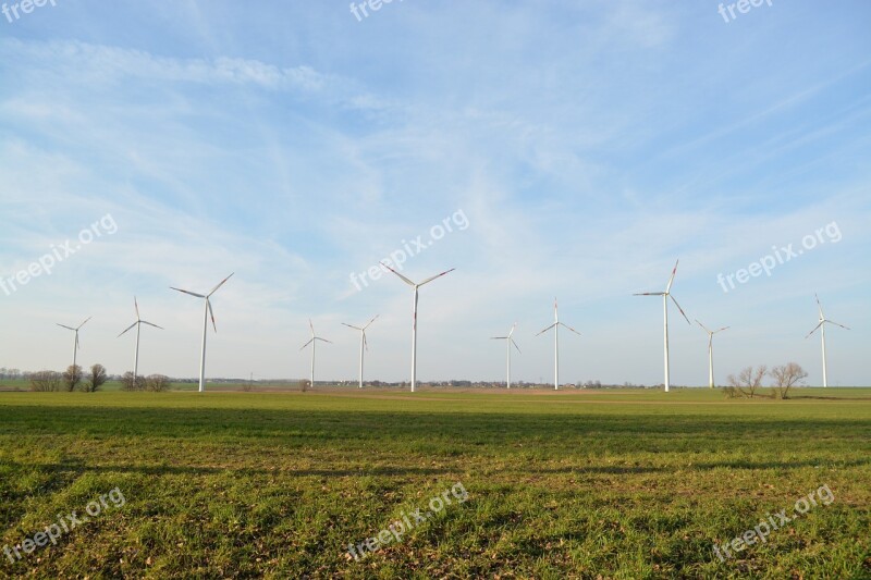 Winkraft Pinwheel Field Wind Energy Windräder