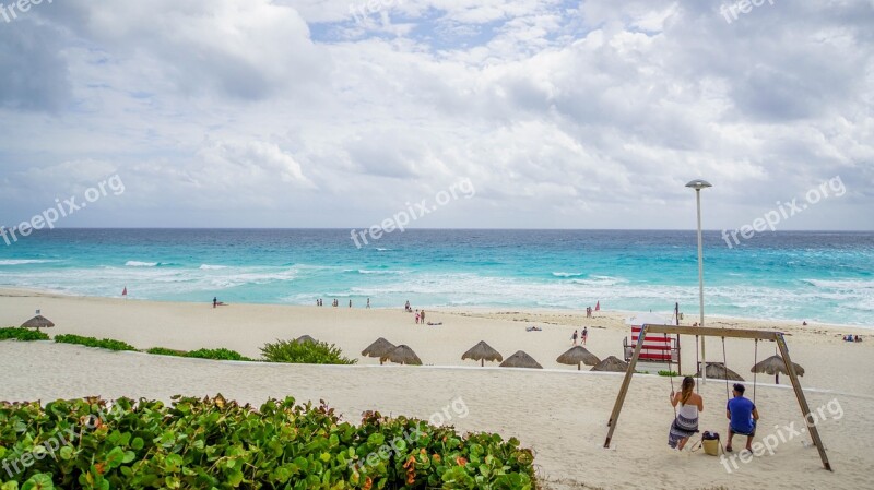 Beach Cancún Mexico Tourism Vacation