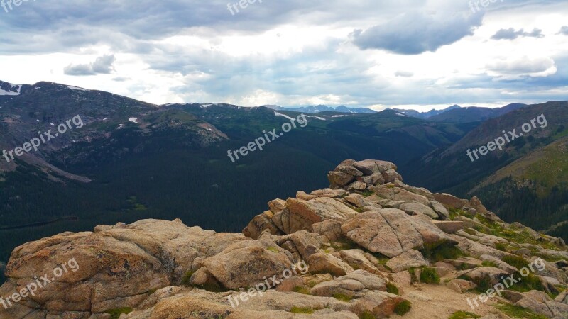 Mountain Landscape Sky Light Rays Forest