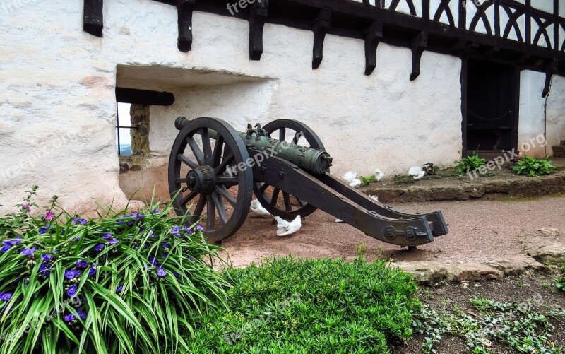 Gun Pigeons Castle Fortress Wartburg Castle