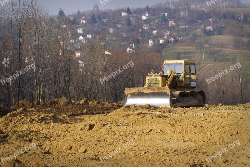 Bulldozer Excavator Construction Machine Excavations Building