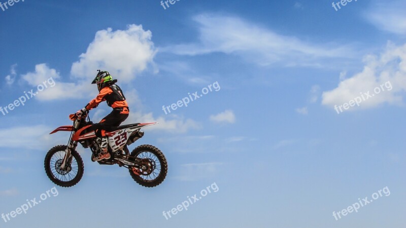 Motocross Sport Extreme Competition Action