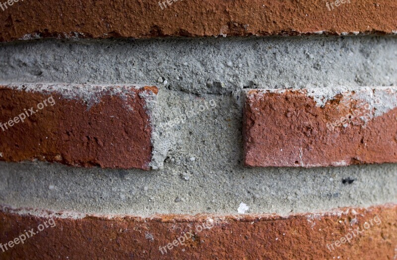 Bricks Construction Column Texture Cement