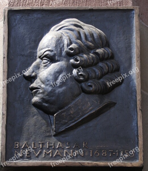 Balthasar Neumann Memorial Plaque 1687 1753 Würzburg