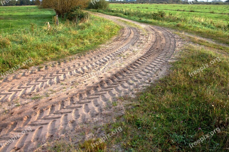 Away Trace Traces Tire Track Reprint