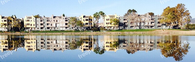 Water Blue Water Buildings Waterfront Reflection