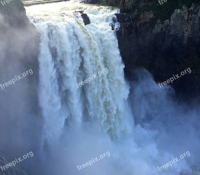 Waterfall Snoqualmie Northwest Free Photos