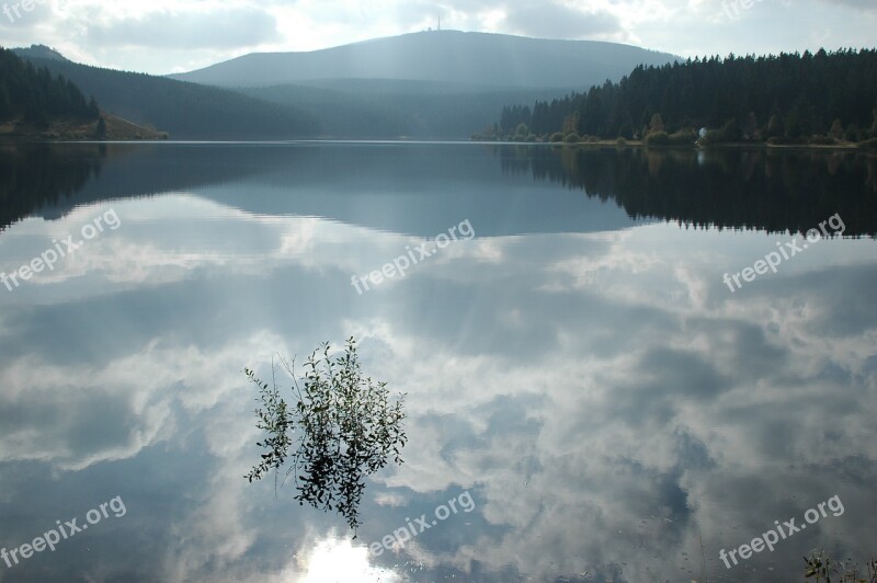 Ecker Dam Bad Harzburg Resin Clouds Water