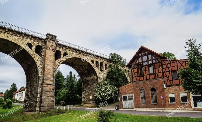 Viaduct Stadtilm Thuringia Germany Railway Bridge Bridge