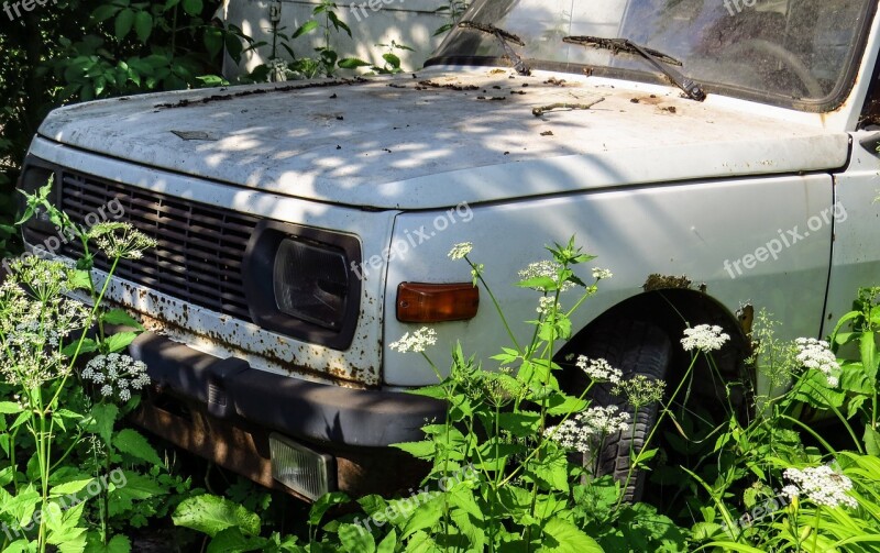 Car Cemetery Rust Stainless Karre Wartburg Castle Ddr