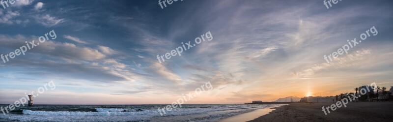 Sunset Cable Beach Marbella Malaga Andalusia