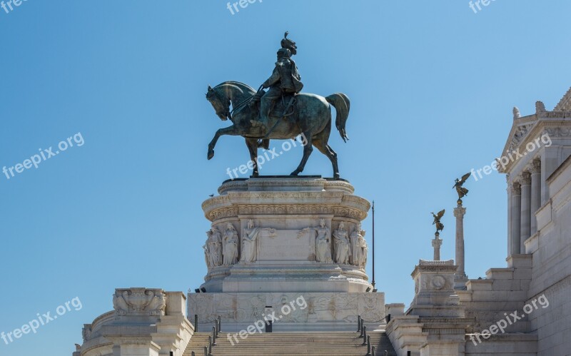 Italy Rome Monument To Vittorio Emanuele Ii The Altar Of The Fatherland Victor Emmanuel 2