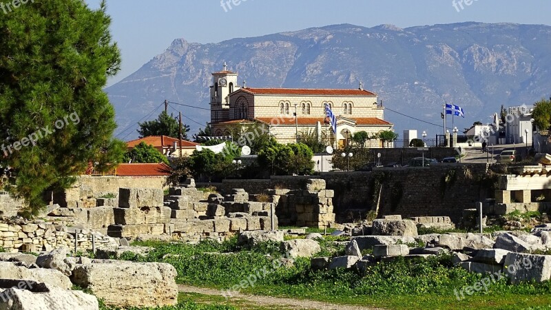 Greece Corinth Antiquity Places Of Interest Ruin