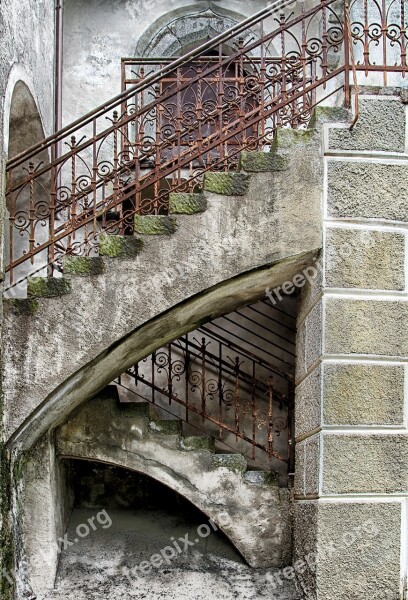 Castle Stone Stairway Historically Fortress Free Photos