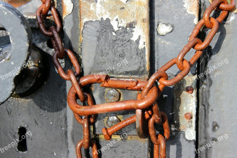 Chain Snap Hook Rusted Old Rust