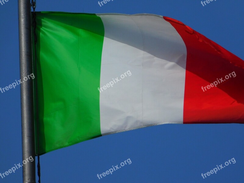 Flag Italy Tricolor Wind Italy Flag